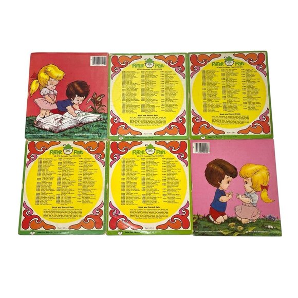 Vintage Lot Of 6 Peter Pan Children's Records Music 45RPM Kids - Picture 3 of 10